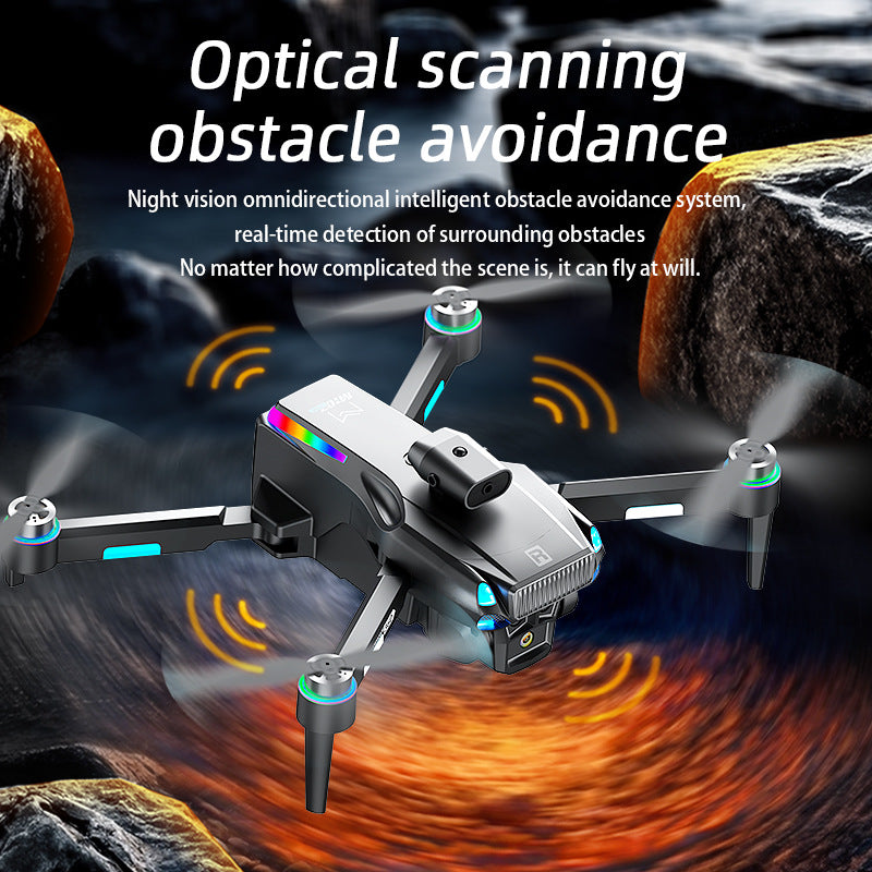 Blushless Motor Drone with Professional HD Camera and LCD Remote Control Night Vision Obstacle Avoidance for Kids and Adults
