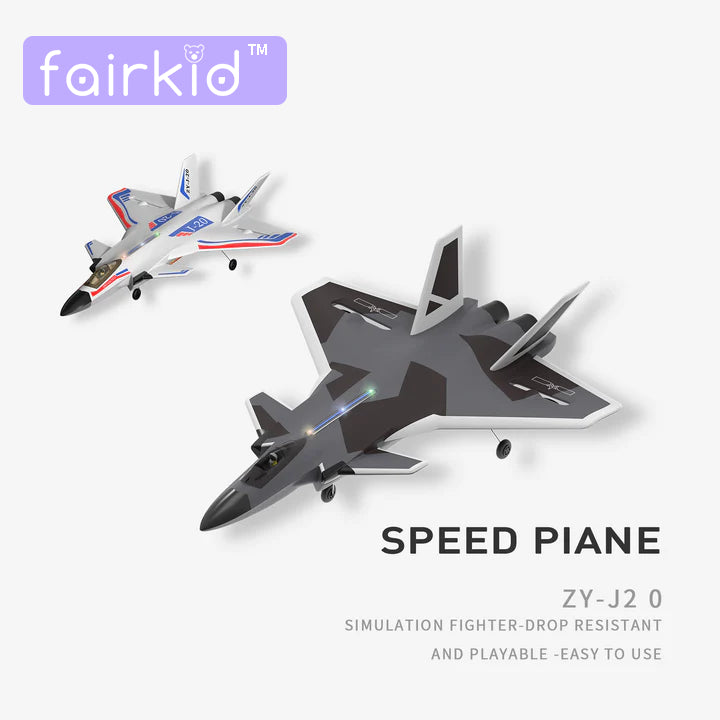 Fairkid ZY-J20 2.4GHz Toy Radio Controlled Jet Plane RC Airplane Fixed-wing Drone with Safety Head Fun Kids Gift