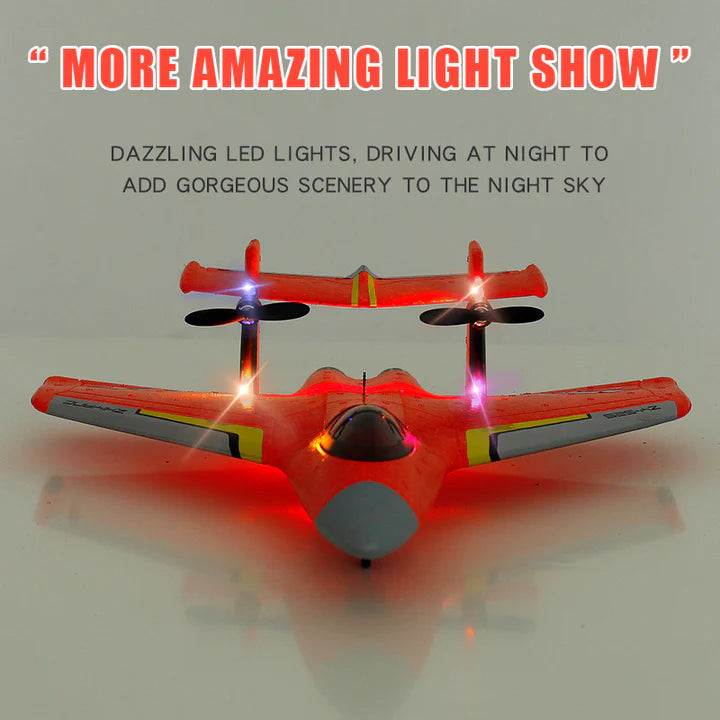 Fairkid ZY-525 2.4GHz Toy Radio Controlled Plane RC Airplane Fixed-wing Drone Triphibian Water Land Air Fun Children Gift