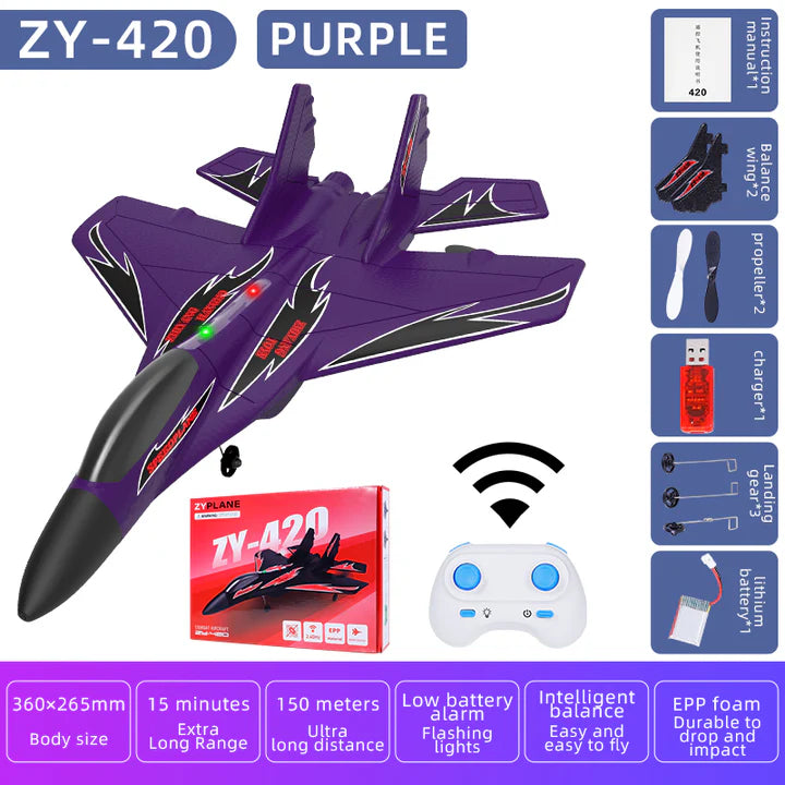 Fairkid ZY-420 2.4GHz Toy RC Airplane Remote Control Plane Children's Remote Control Airplane Kids Gift Outdoor Toy